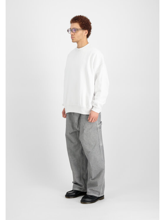 Alpha Industries Alpha Industries Bluza Logo Backprint Sweatshirt Biały Relaxed Fit