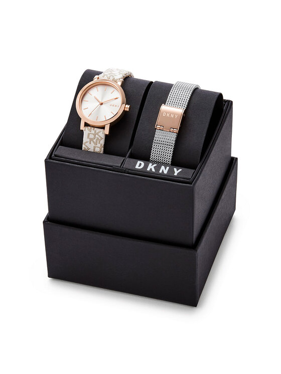 DKNY DKNY Zegarek Soho Gift Set NY6605SET Różowy