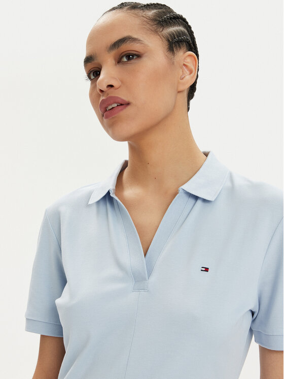 Tommy Hilfiger Tommy Hilfiger Letní šaty WW0WW41567 Světle modrá Regular Fit