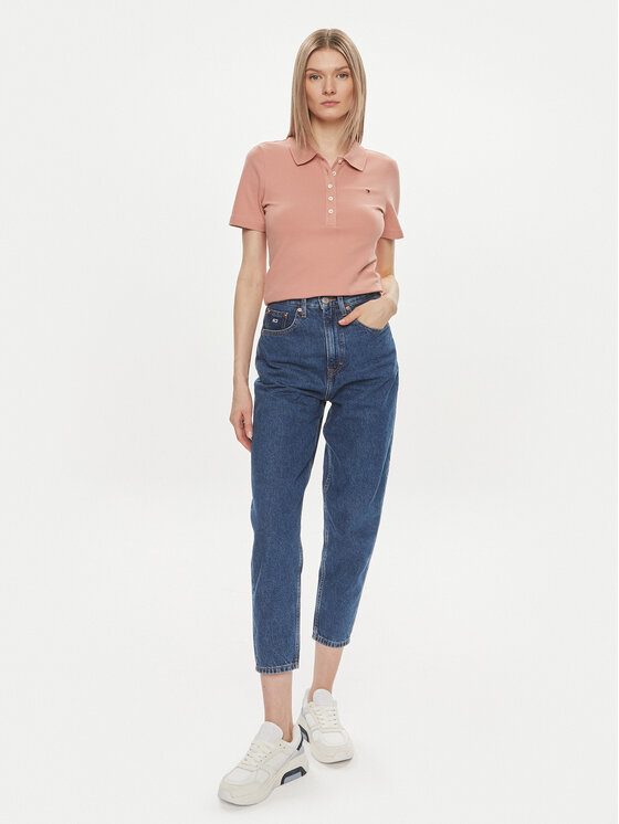 Tommy Hilfiger Tommy Hilfiger Поло 1985 WW0WW37823 Рожевий Slim Fit