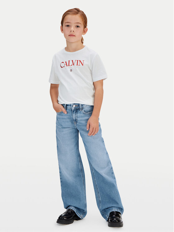 Calvin Klein Jeans Calvin Klein Jeans Jeansy IG0IG03053 Modrá Wide Leg
