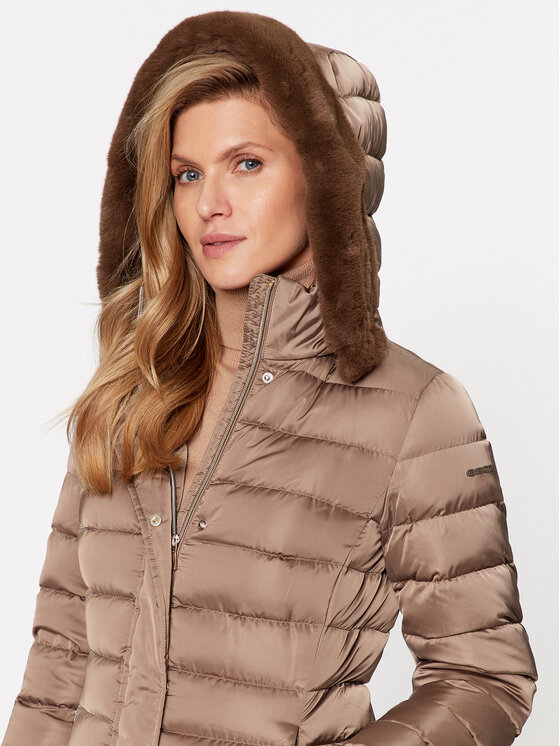 Geox Geox Пухено яке Bettanie W3626H T2655F 6050 Кафяв Regular Fit