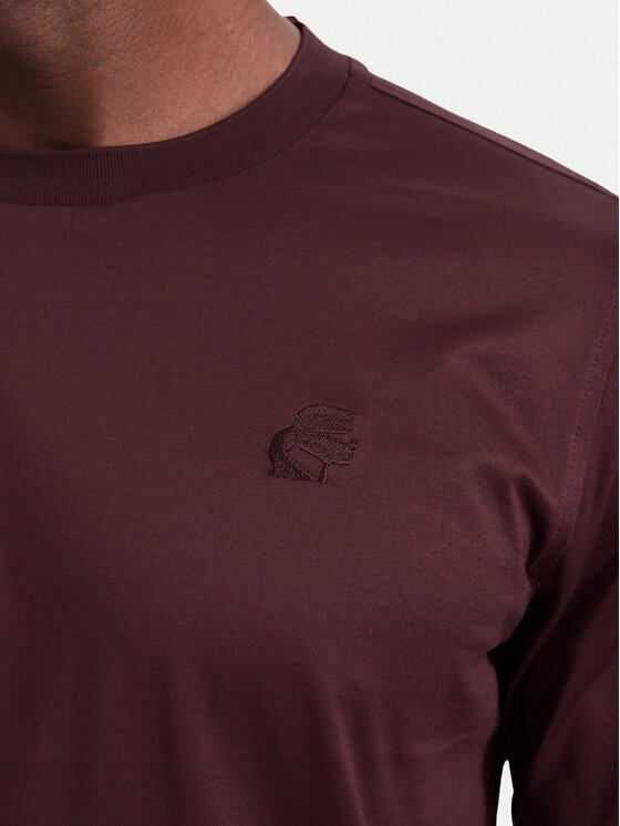 KARL LAGERFELD KARL LAGERFELD Longsleeve 755002 564200 Bordowy Regular Fit