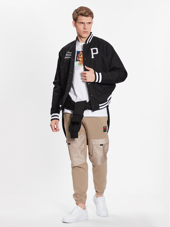 Primitive Primitive Kurtka bomber Union Varsity PA123104 Czarny Regular Fit