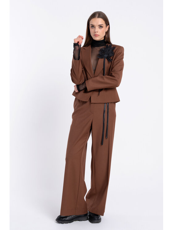 CLICK CLICK Σακάκι 71-0041 Καφέ Short Fit