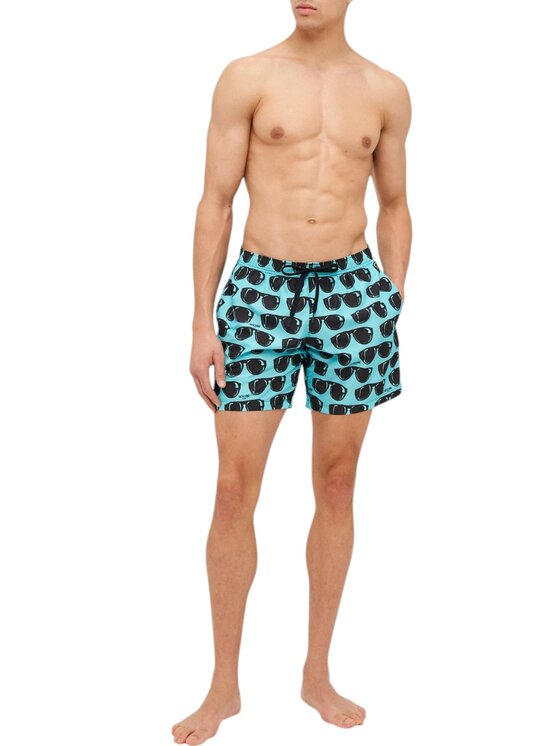 MOSCHINO MOSCHINO Pantaloncini costume - Moschino - sunglasses print Turchese Regular Fit