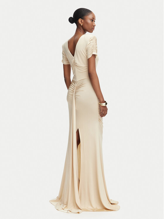 Babylon Babylon Официална рокля MF0200 Бежов Slim Fit