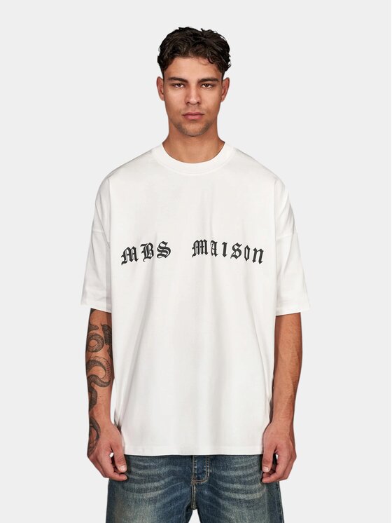MADE BY SOCIETY MADE BY SOCIETY T-Shirt Dualis - T17989 Biały Basic Fit