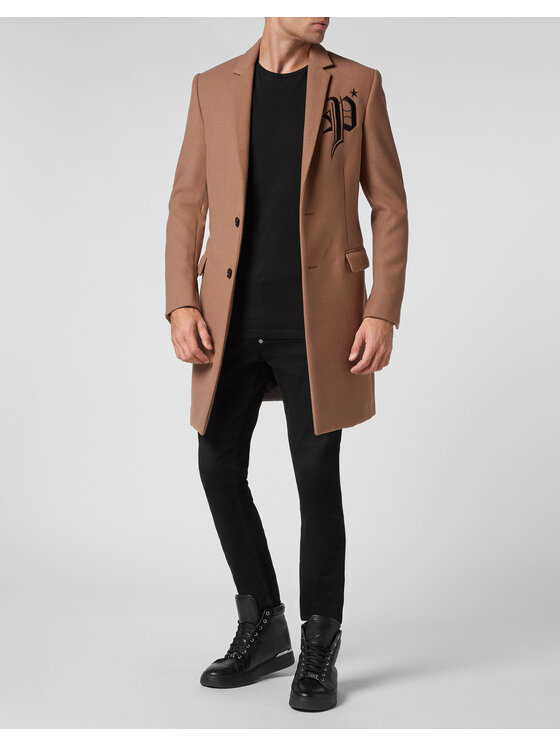 PHILIPP PLEIN PHILIPP PLEIN Cappotto 481 Beige Regular Fit