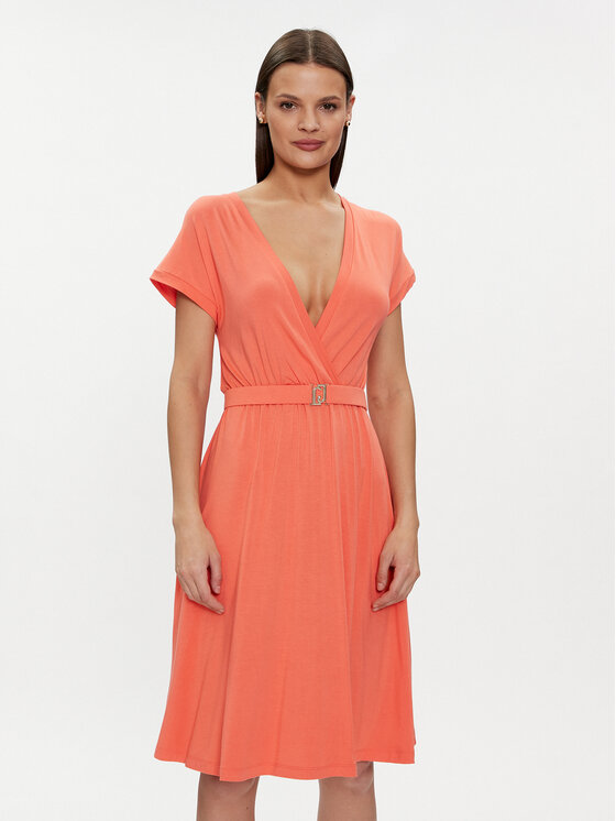 Liu Jo Liu Jo Vsakodnevna obleka VA4112 JS360 Oranžna Regular Fit