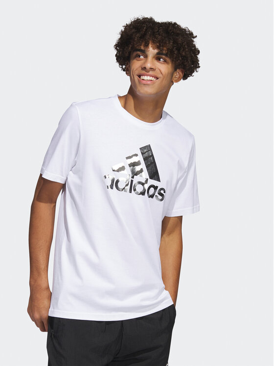 adidas T-särk Power Logo Foil T-Shirt H54658 Valge Regular Fit | Modivo.ee