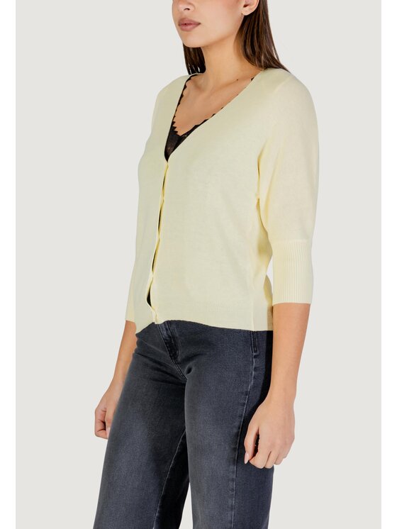 Morgan Morgan Cardigan 251-MBATSI Giallo Slim Fit