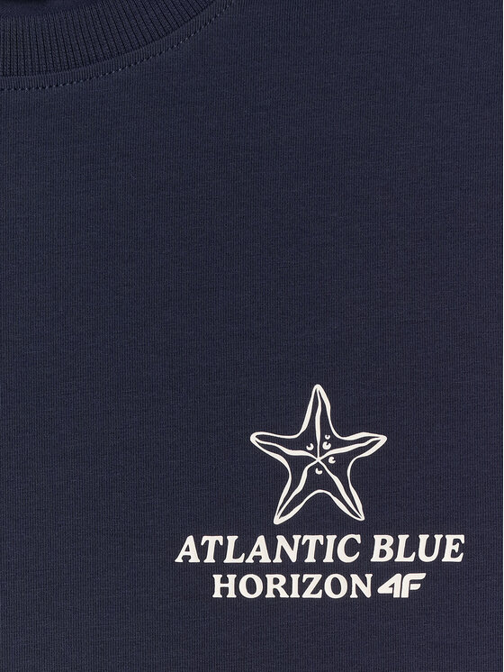 4F 4F T-Shirt OCEANS KEEPERS Granatowy Relaxed Fit