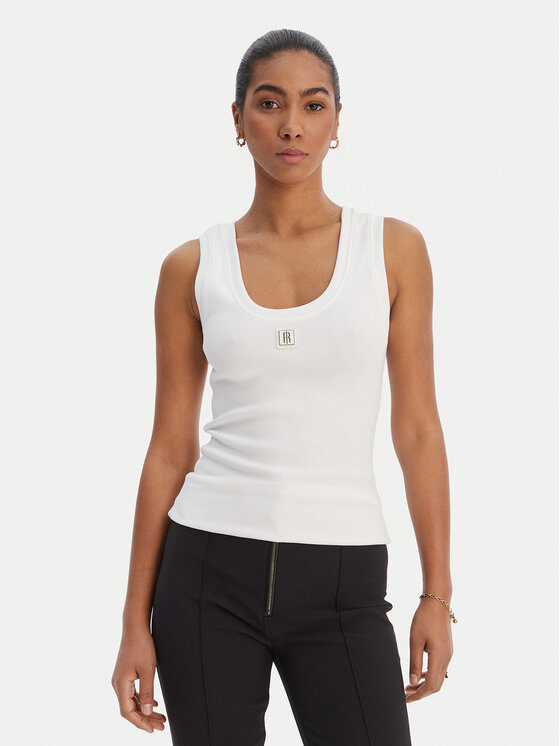 Fracomina Top FP26ST2001J40101 Alb Slim Fit