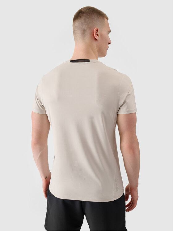 4F 4F Koszulka techniczna MONOCHROME Kremowy Regular Fit
