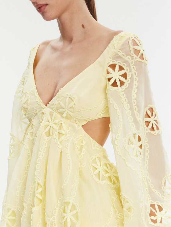 BARDOT BARDOT Sukienka koktajlowa 59858DB Żółty Regular Fit
