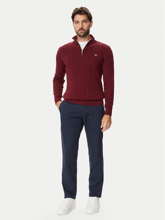 Gant Gant Svetr 8050603 Bordó Regular Fit