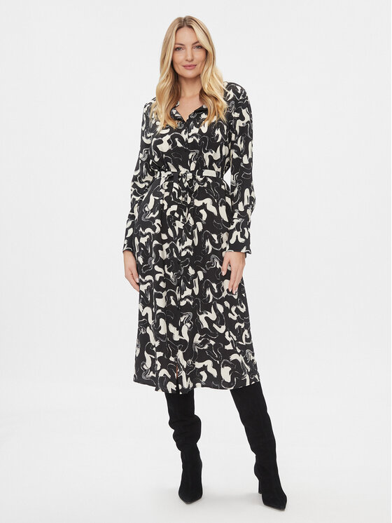 Vila Vila Rochie tip cămașă 14088840 Negru Regular Fit