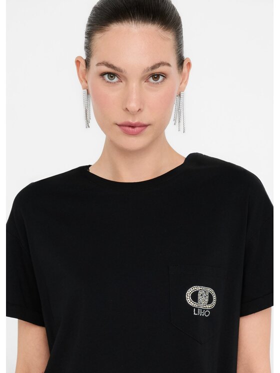 Liu Jo Liu Jo T-shirt UF5257JS904M9786 Nero Regular Fit