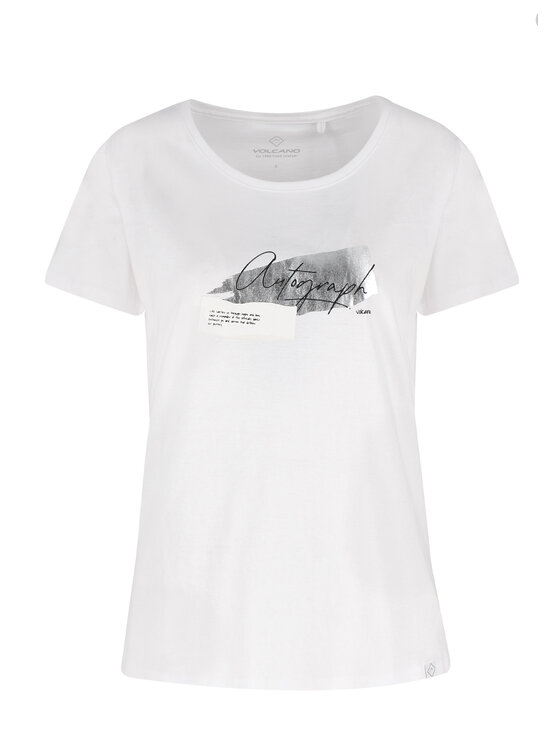 Volcano Volcano T-Shirt T-NOTE Biały Regular Fit