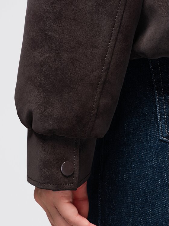 Ombre Ombre Bunda bomber OW-JT-E0008 Hnědá Relaxed Fit