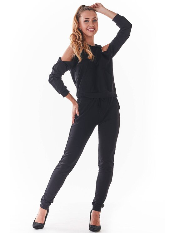 Infinite You Infinite You Bluza M239 Czarny Basic Fit