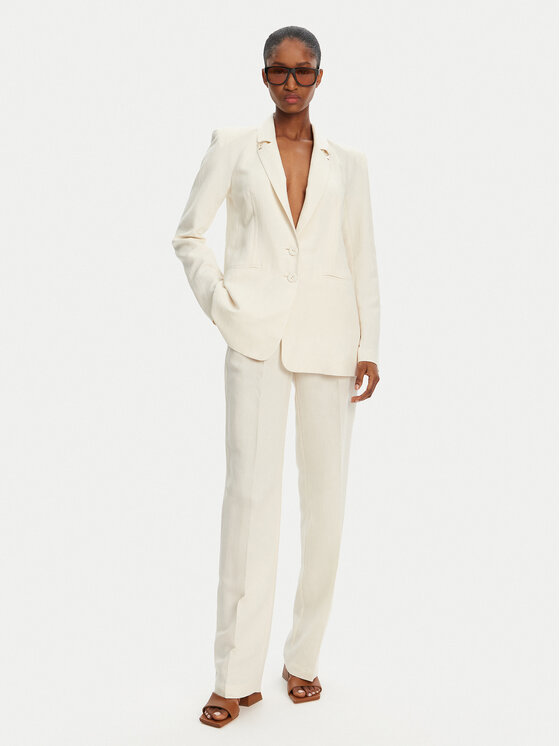 Patrizia Pepe Patrizia Pepe Sako 2S1524 A052 B823 Écru Regular Fit