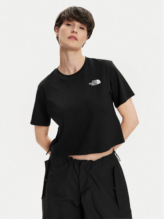 The North Face T-krekls Simple Dome NF0A87U4 Melns Relaxed Fit