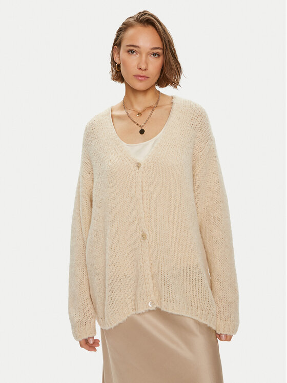 Weekend Max Mara Weekend Max Mara Strickjacke 2425346011 Écru Regular Fit