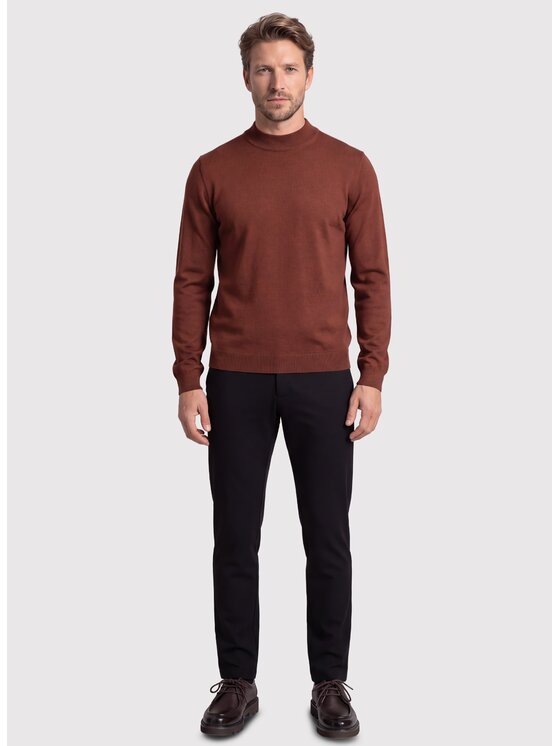 Pako Lorente Pako Lorente Sweter P26WN-2X-015 Miedziany Classic Fit