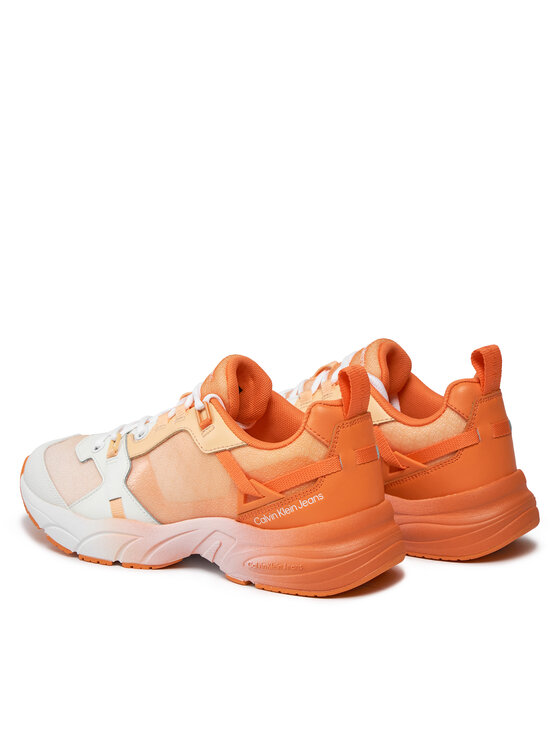 Calvin Klein Jeans Calvin Klein Jeans Сникърси Retro Tennis Low Lace Mix Ml Sat YW0YW01307 Оранжев