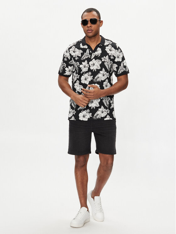 Jack&Jones Jack&Jones Džínsové šortky Chris 12249165 Čierna Relaxed Fit