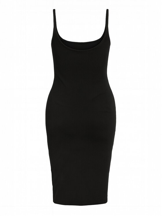 Nudyess Nudyess Sukienka letnia Bonjour z modalu Czarny Regular Fit