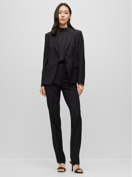BOSS Boss Stoffhose 50490045 Schwarz Regular Fit