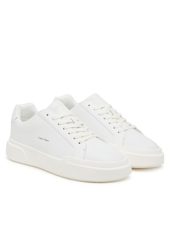 Calvin Klein Calvin Klein Sneakersy Chunky Cupsole Laceup Lth Wn YW0YW01947 Biela
