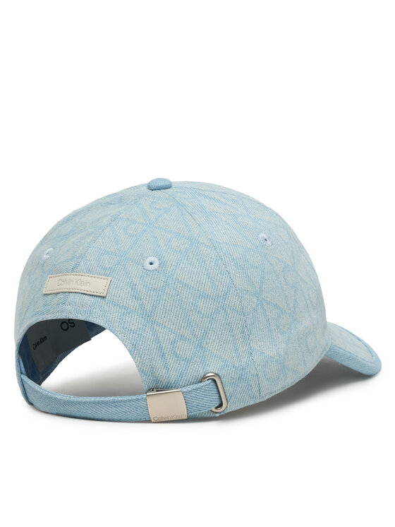 Calvin Klein Calvin Klein Czapka z daszkiem Denim Emblem Burnout LV04F5042G Błękitny