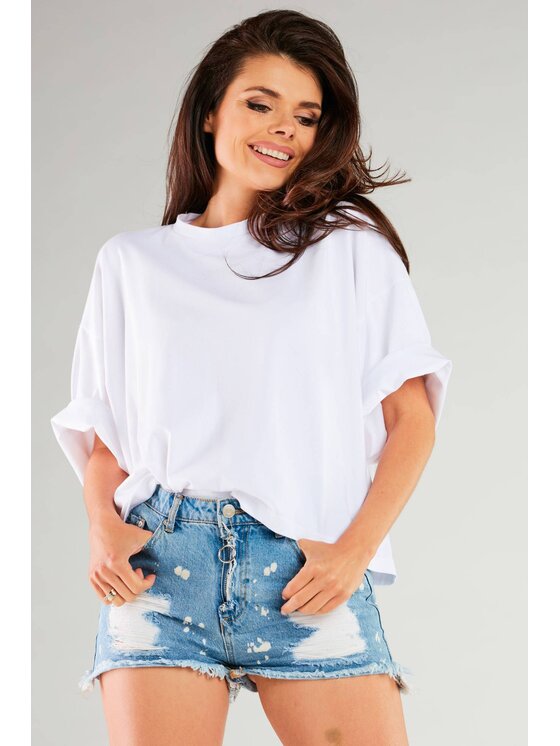 Infinite You Infinite You Bluzka M265 Biały Basic Fit