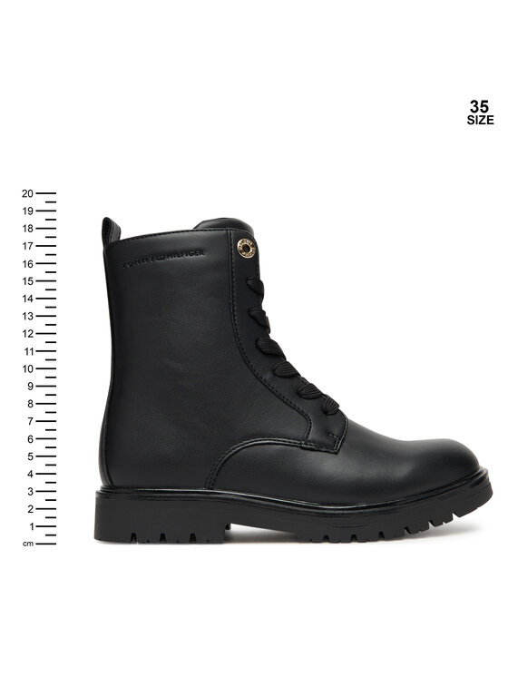 Tommy Hilfiger Tommy Hilfiger Žygio batai Lace-Up Bootie T3A5-34012-1355 D Juoda