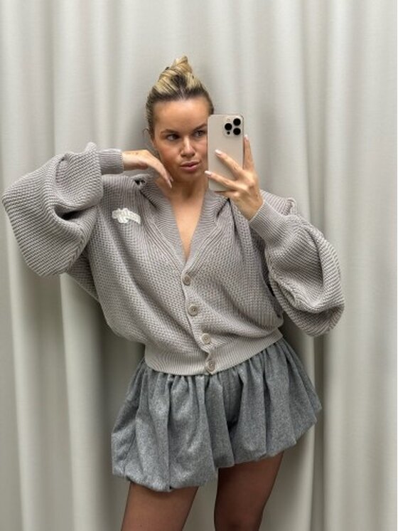 Magda Matyja Magda Matyja Szorty materiałowe CLAIR SKORT Szary Loose Fit