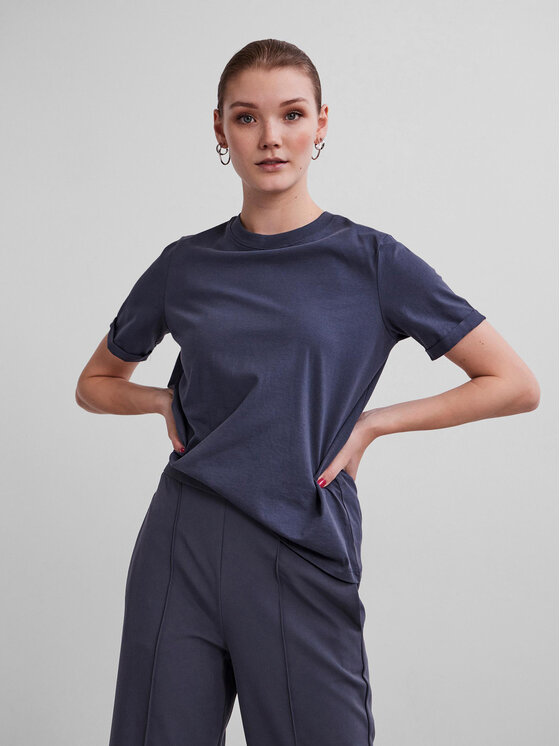 Pieces Pieces Tričko Ria 17086970 Tmavomodrá Regular Fit