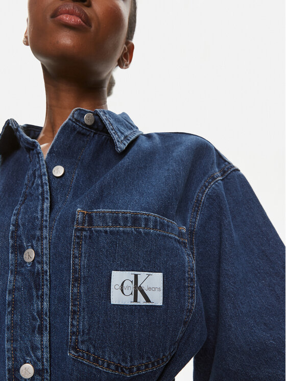 Calvin Klein Jeans Calvin Klein Jeans Sukienka jeansowa J20J222815 Niebieski Boxy Fit