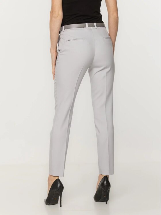 Willsoor Willsoor Spodnie materiałowe 67981 Szary Cigarette Fit