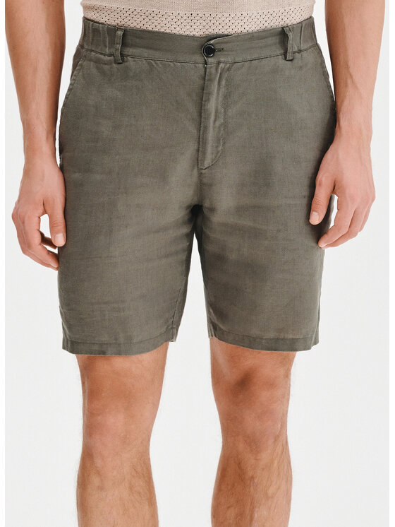 Pako Lorente Pako Lorente Szorty materiałowe P25SF-WS-002 Zielony Classic Fit