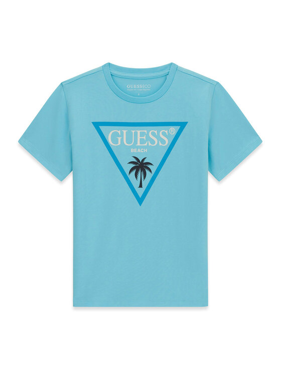 Guess Guess T-Shirt L6GI27 J1314 Modrá Regular Fit