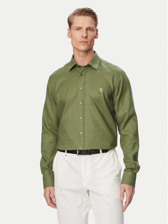KARL LAGERFELD Cămașă 605084 562791 Verde Regular Fit