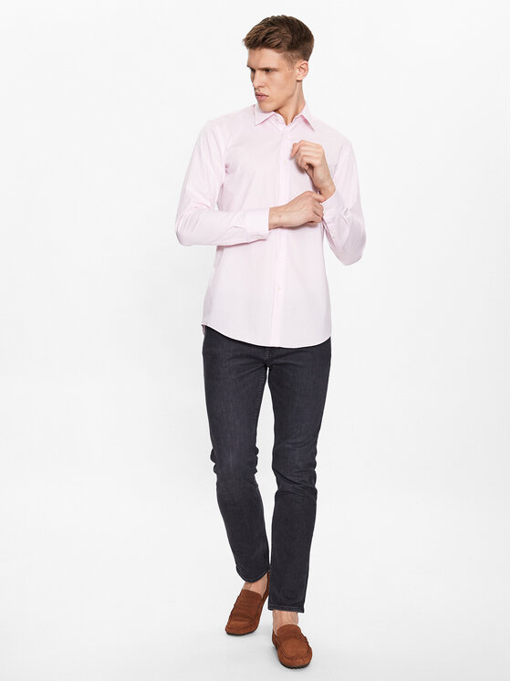 Camicia 50469345 Rosa Slim Fit