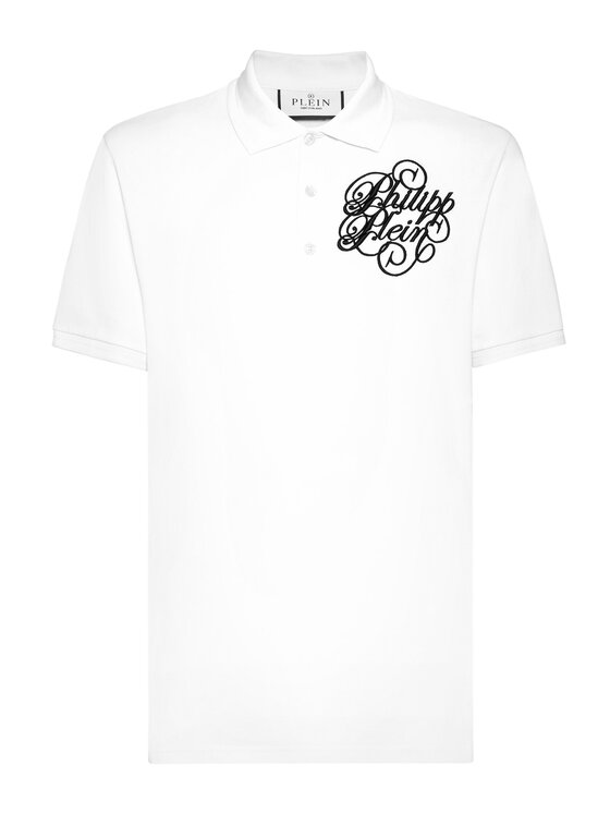 PHILIPP PLEIN PHILIPP PLEIN Polo 24703 Biały Slim Fit