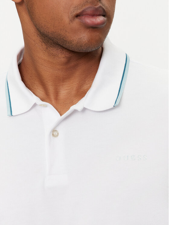 Guess Guess Polokošile M4GP60 K7O64 Bílá Slim Fit