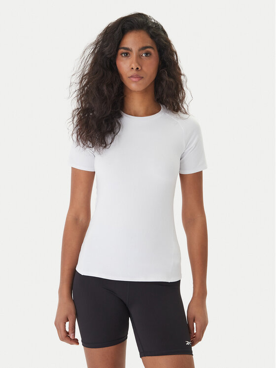 Reebok Tricou Reebok x Ewa Chodakowska RK25613CCW Alb Slim Fit