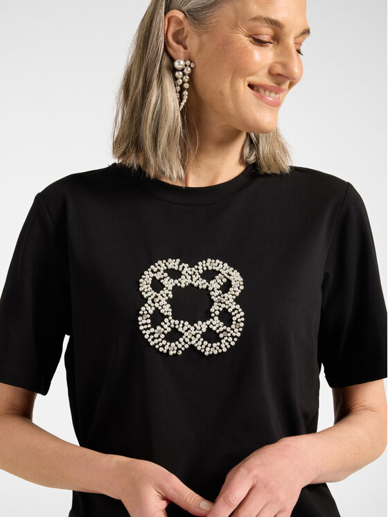 Elena Mirò Elena Mirò T-shirt G043Z000693N033 Nero Regular Fit